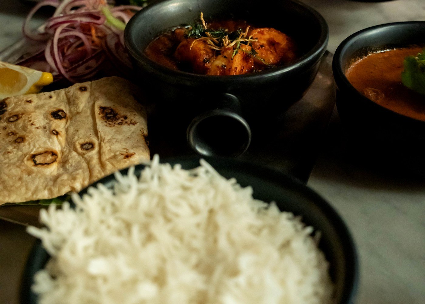 Indian curry meal